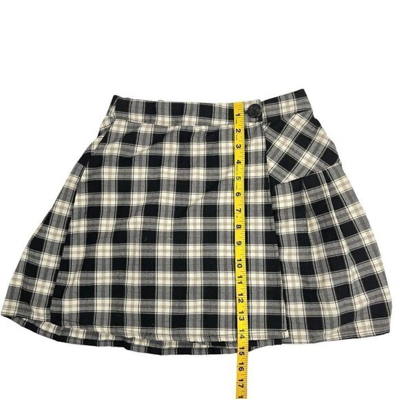 JOLT Womens Straight Hem Plaid Pleated Mini Wrap Skirt Multicolor Size XS - Picture 14 of 14